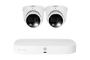 Lorex Fusion 4K 16-Channel (8 Wired + 8 Wi-Fi) 2TB NVR System with Dome Cameras Featuring Smart Deterrence and 2-Way Audio
