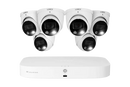 Lorex Fusion 4K 16-Channel (8 Wired + 8 Wi-Fi) 2TB NVR System with Dome Cameras Featuring Smart Deterrence and 2-Way Audio