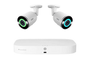 Lorex Fusion 4K 16 Camera Capable (8 Wired and 8 Wi-Fi) 2TB Wired NVR System with Bullet Cameras Featuring Smart Security Lighting