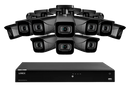 Lorex Fusion 4K (16 Camera Capable) 4TB Wired NVR System with IP Bullet Cameras