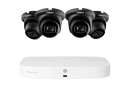 Lorex 4K 16-Camera Capable (8 Wired + 8 Fusion Wi-Fi) 2TB Wired NVR System with IP Dome Cameras featuring Listen-In Audio