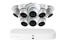 Lorex 4K 16-Camera Capable (8 Wired + 8 Fusion Wi-Fi) 2TB Wired NVR System with IP Dome Cameras featuring Listen-In Audio