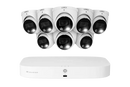 Lorex Fusion 4K 16-Channel (8 Wired + 8 Wi-Fi) 2TB NVR System with Dome Cameras Featuring Smart Deterrence and 2-Way Audio