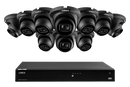 Lorex 4K 16-Camera Capable (Wired or Fusion Wi-Fi) 4TB Wired NVR System with IP Dome Cameras featuring Listen-In Audio