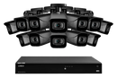 Lorex Fusion 4K (16 Camera Capable) 4TB Wired NVR System with IP Bullet Cameras