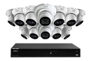 Lorex 4K 16-Camera Capable (Wired or Fusion Wi-Fi) 4TB Wired NVR System with IP Dome Cameras featuring Listen-In Audio