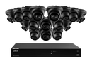 Lorex 4K 16-Camera Capable (Wired or Fusion Wi-Fi) 4TB Wired NVR System with IP Dome Cameras featuring Listen-In Audio