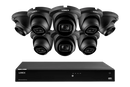 Lorex 4K 16-Camera Capable (Wired or Fusion Wi-Fi) 4TB Wired NVR System with IP Dome Cameras featuring Listen-In Audio
