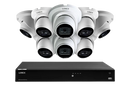 Lorex 4K 16-Camera Capable (Wired or Fusion Wi-Fi) 4TB Wired NVR System with IP Dome Cameras featuring Listen-In Audio