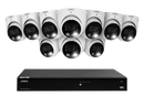 Lorex Fusion 4K (16 Camera Capable) 4TB Wired NVR System with Dome Cameras Featuring Smart Deterrence and Two-Way Talk