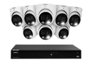Lorex Fusion 4K (16 Camera Capable) 4TB Wired NVR System with Dome Cameras Featuring Smart Deterrence and Two-Way Talk