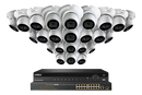 Lorex 4K 32-Camera Capable 8TB Wired NVR System with IP Dome Cameras featuring Listen-In Audio