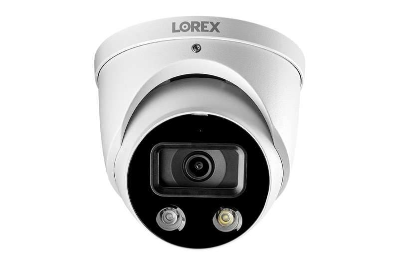Lorex E893DD 4K 8MP Smart Deterrence Dome Camera w/Strobe and 2-Way Audio