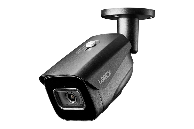 Lorex 4K 8MP LNB9242B 30FPS Fixed Lens IP Bullet Camera Featuring Smart Motion Detection and Built in Mic for Audio Recording