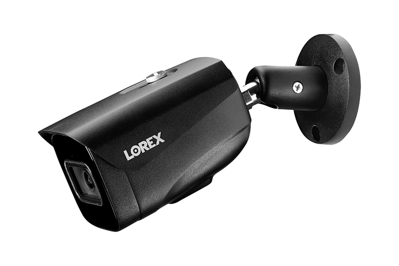 Lorex 4K 8MP LNB9242B 30FPS Fixed Lens IP Bullet Camera Featuring Smart Motion Detection and Built in Mic for Audio Recording